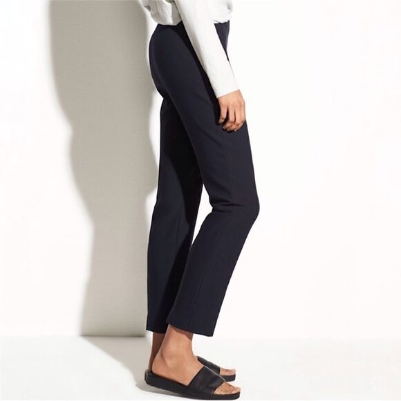 Vince Stitch Front Seam Slim Fit Ponte Pant in Coastal Blue - Picture 4 of 12